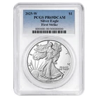 2025-W Proof $1 American Silver Eagle PCGS PR69DCAM FS Blue Label White Frame