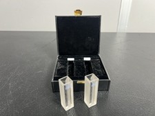 Hellma QS Quartz Cuvettes Matched Pair 10mm Path 281 w/ Lids & Original Case
