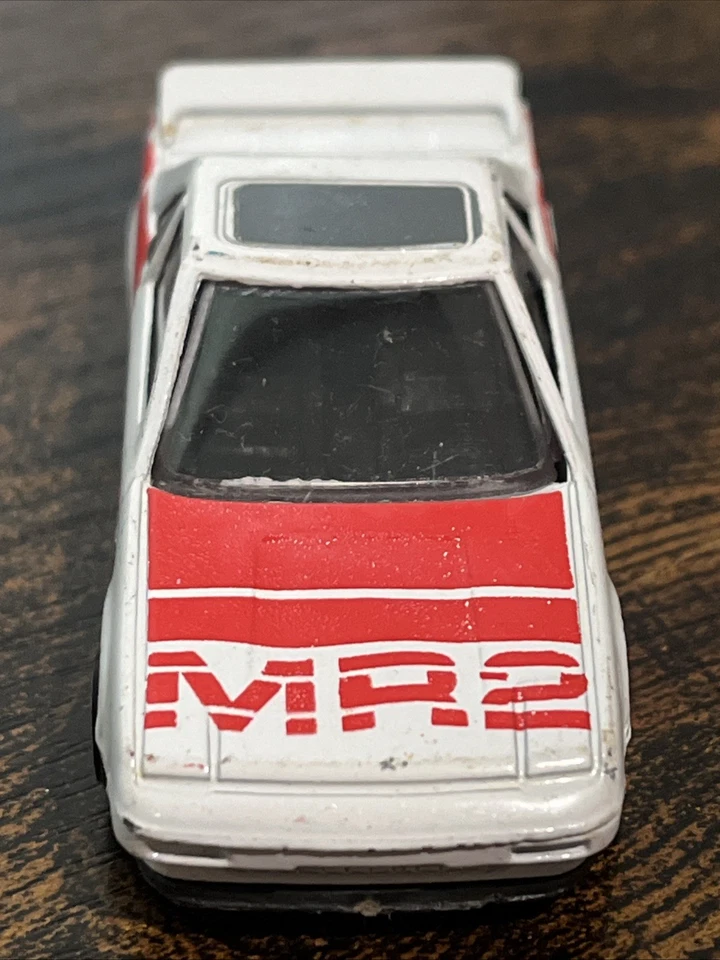 COCHE FUNDIDO A PRESIÓN ZYLMEX ZEE TOYS D81 TOYOTA MR 2 BLANCO Y ROJO 1:64 VINTAGE AÑOS 80 Foto 3 de 4