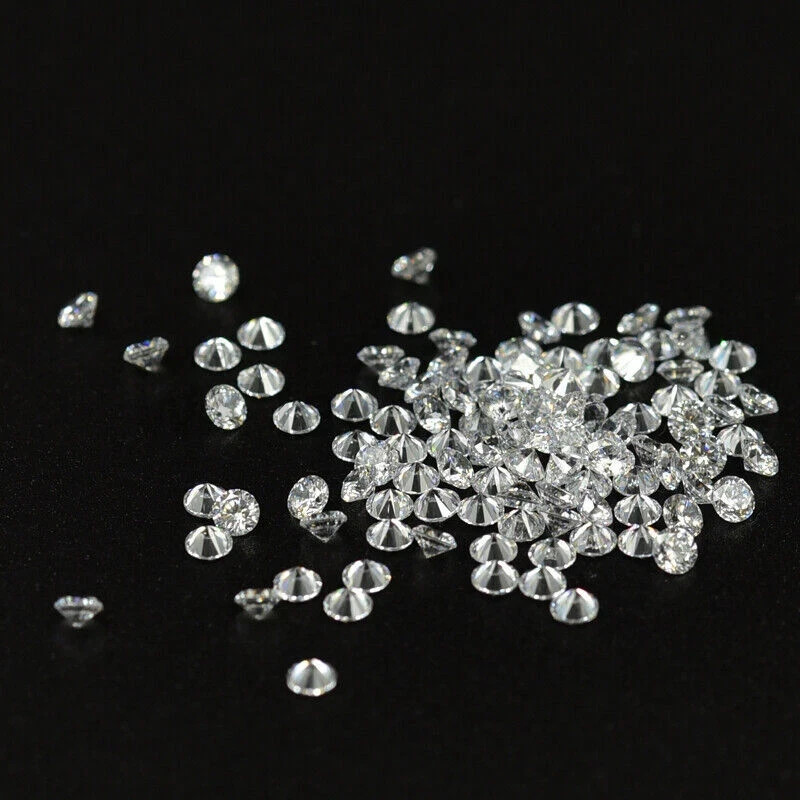 1mm Round Cut White Loose Stone Simulated Diamond 5 pcs #7