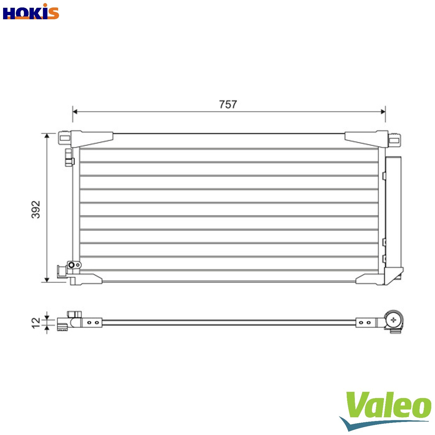 CONDENSER AIR CONDITIONING 822607 FOR TOYOTA 8NR-FTS 1.2L 4cyl AURIS