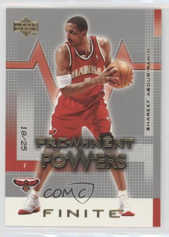 2003 Upper Deck Finite Prominent Powers Gold 18/25 Shareef Abdur-Rahim #317 04u1