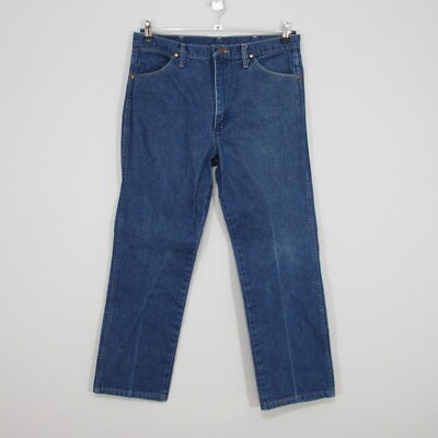 Wrangler Men's Blue Jeans 36 x 30 Cowboy Cut Slim Fit Western Work 963DEN