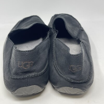 UGG Upshaw Slip On Loafer Mens 17 Black Leather Wool  display picture 3