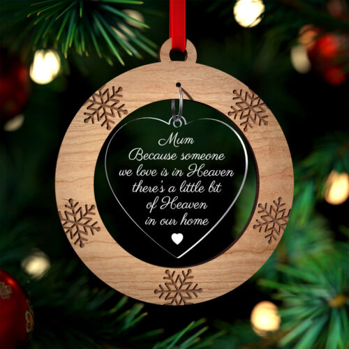 PERSONALISED Remembrance Memorial Christmas Decorations Mum Dad Nanny Grandad - Picture 8 of 12