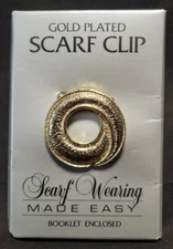 Vintage Gold Plated Scarf Clip  Scarf Wearing Made Easy with Booklet