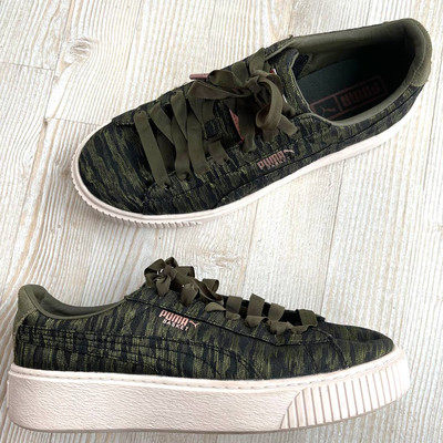 PUMA Basket Platform VR Olive Night 9 | eBay