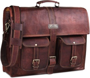 leather document satchel