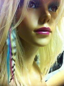4 -7 in Length Cotton Candy Wide Fluffy Feathers for Hair Extension 5 Feathers