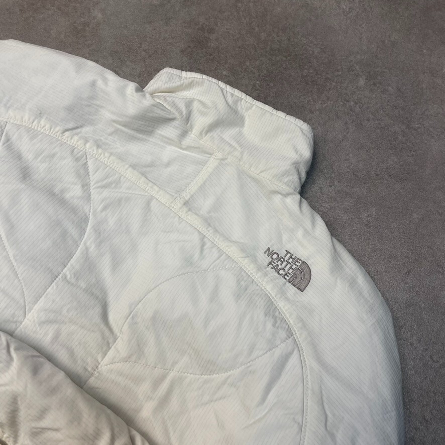 The North Face Puffer Jacket Womens Full Zip Lightweight Coat, White Medium image 8
