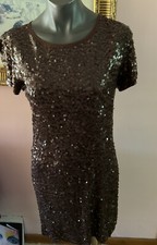 Michael  Michael Kors Brown Dress Stretchy Sequins short dress S fitted