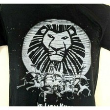 The Lion King Broadway Musical T SHIRT S Silver Sparkle Black