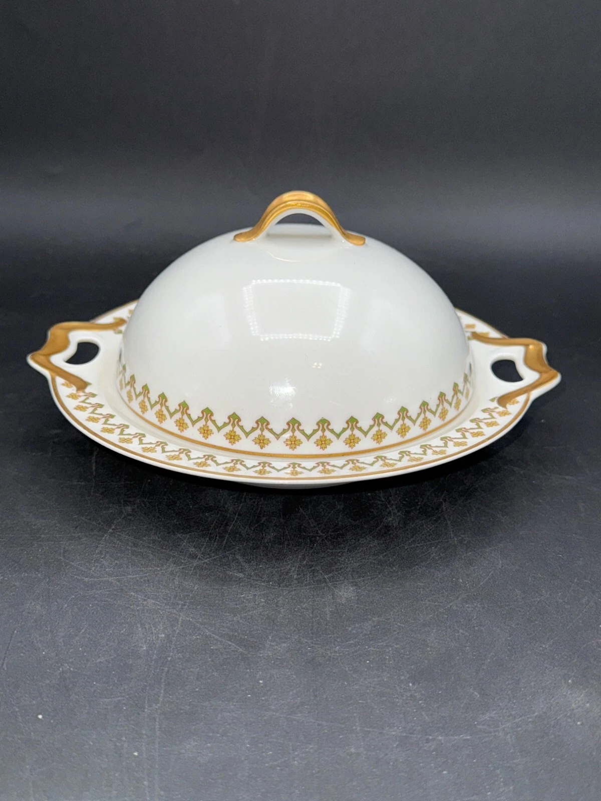 Haviland Schleiger 570 Limoges France Vintage Covered Butter Dish With Strainer