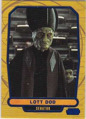 STAR WARS GALACTIC FILES SERIES 1 BLUE PARALLEL #25 LOTT DOD 216/350
