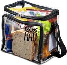 KAV Klarity Transparent Lunch Bag for Men & Women, PVC Plastic Clear Lunch Box 