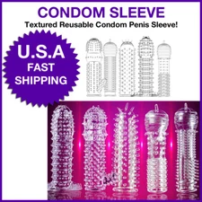 Condones Condón Reusable Reutilizable Texturizado Masculino Para Hombres Pene