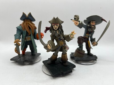 3 Disney Infinity Pirates of the Caribbean: Jack Sparrow, Davy Jones ...