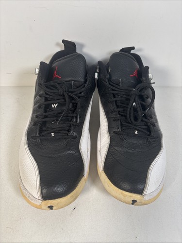 Talla 11 - Zapatos Air Jordan 12 Retro Low Playoffs 308317-004 Blanco/Negro/Rojo - Imagen 4 de 15