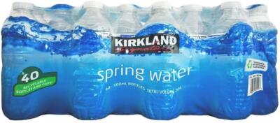 Kirkland Signature Natural Spring Water Schraubverschluss Deckel 500 ml, 40 Flaschen