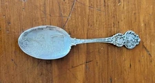 Antique Sterling Silver Pikes Peak Colorado Souvenir Spoon Mechanics Sterling Co