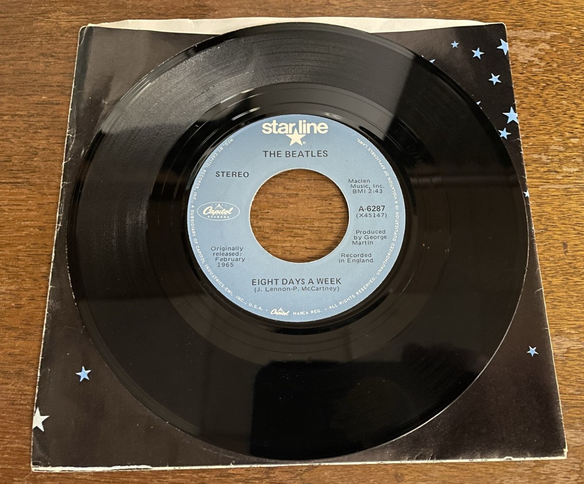 洋楽 beatles eight days a week (RARE SET!! ) Rare THE BEATLES Eight Days A Week UNPLAYED STEREO 45