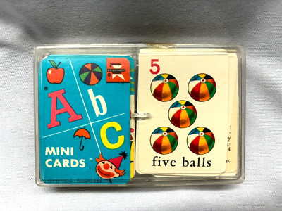 1987 ED-U-CARDS Complete Mini Flash Cards w/Letters & Numbers & Card Game