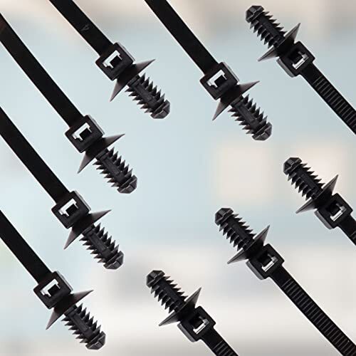 Christmas Tree Cable Ties Universal Push Mount Cable Zip Tie Black Fir