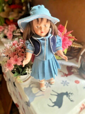 Ensemble Poupée Marie Françoise Mode Et Travaux - Novembre 1954 - Neuf 36cm