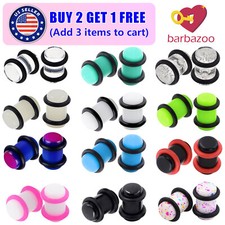 14G-20MM 12-18PCS Acrylic Taper Plug Gauges Ear Stretching Kit Body Piercing