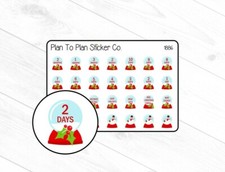 1886 Christmas Countdown Planner Stickers.