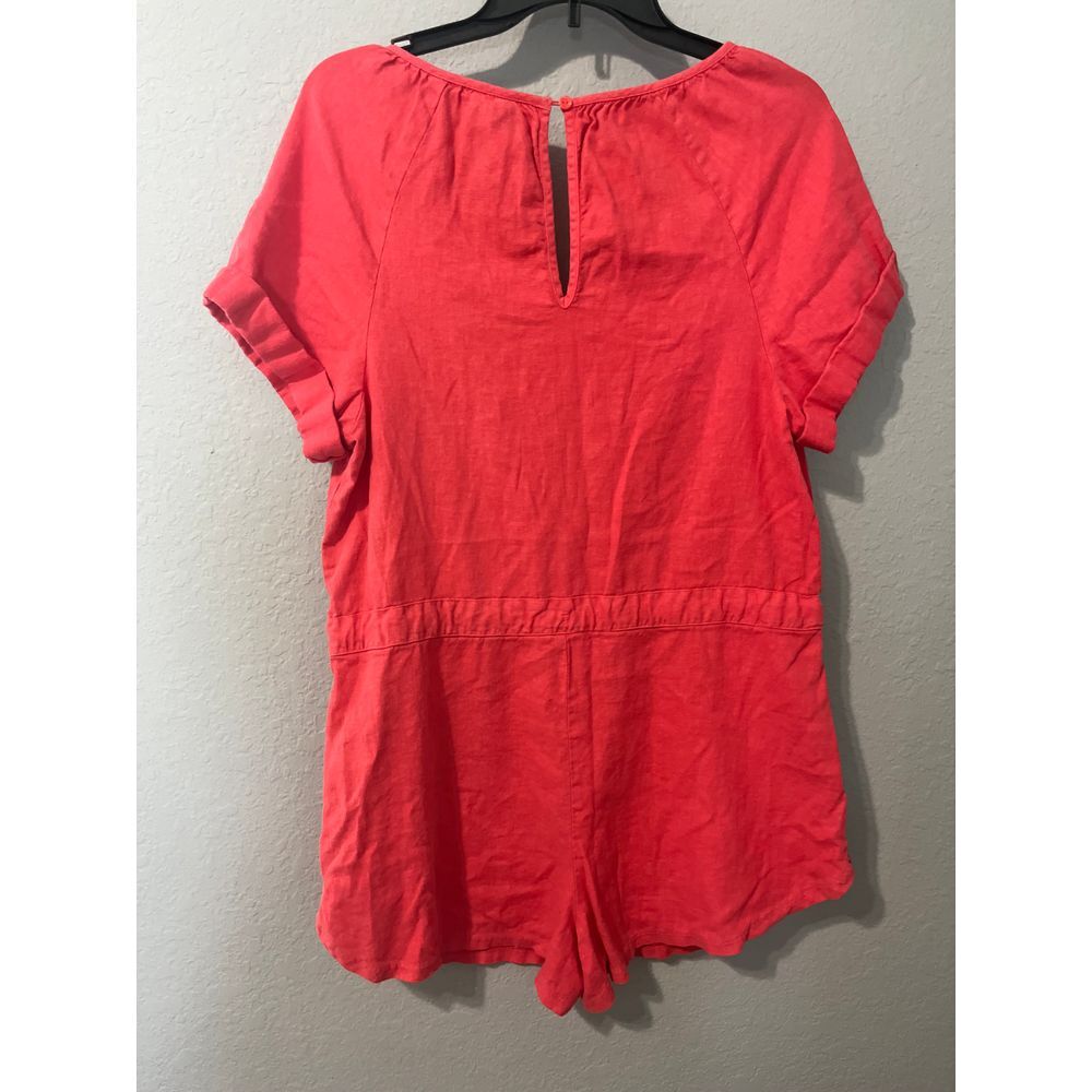 Universal thread, coral romper, extra small linen - image 4
