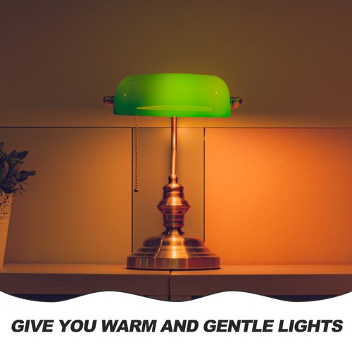 2pcs Lampshade Replacement Bankers Lamp Shades Vintage Ceiling Light Cover - Picture 2 of 12
