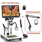 DM9 7" 12MP Digital Mikroskop 1200X 1080P Video Lötmikroskop +Erweiterungsstativ