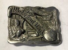 Waterfowl U.S.A. Belt Buckle, 1988 Pintails, Limited Edition, 1 of 8000 Pewter