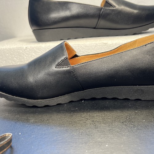 Comfortview Women’s Shoes 12M The June Loafers Black Faux Leather Low Top - Picture 8 of 13
