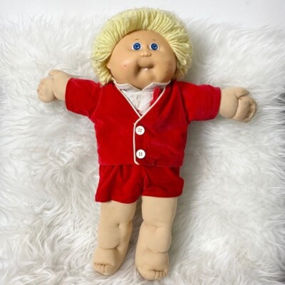 Cabbage Patch Kids Vintage 1982 Coleco Dimples Tooth Blue Eyes Yarn Blonde Hair