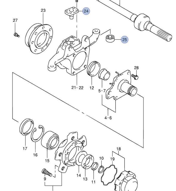 Suzuki Jimny King Pin Swivel Joint Kit with Bearing for 2 wheels eBay