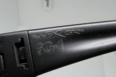 Wiley X SG-1 Tactical Sunglasses – Z87-2+ Certified – Black Frame