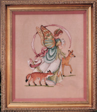 SCHEMA A PUNTO CROCE FATA FARFALLA CON ANIMALI CROSS STITCH FAIRY WITH ANIMA USB