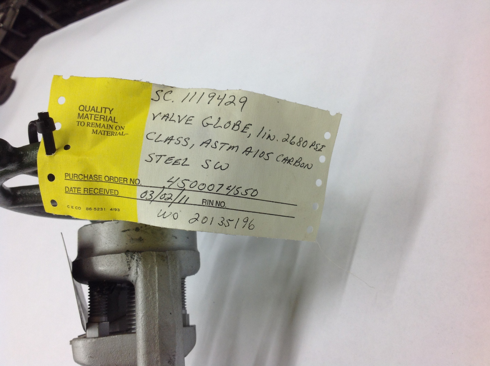 Flowserve D66124 Univalve Manual Steel Socket Weld Globe Valve 2680 3