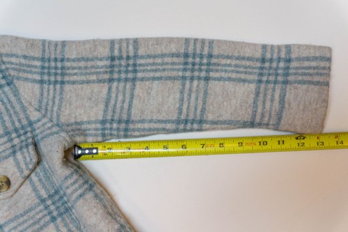 Madewell Boiled Wool Shirt-Jacket In Plaid Teal/Cream, Size Small S New NG712 - Picture 10 of 13