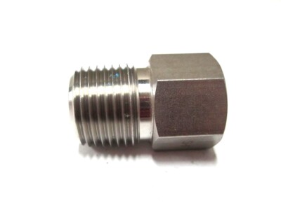 (SS-5405-08-08) 1/2'' Female x Male Pipe Rigid Stainless Straight Adapter