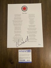 Chad Smith Red Hot Chili Peppers ‘Can’t Stop’ Lyric Sheet Drummer ACOA