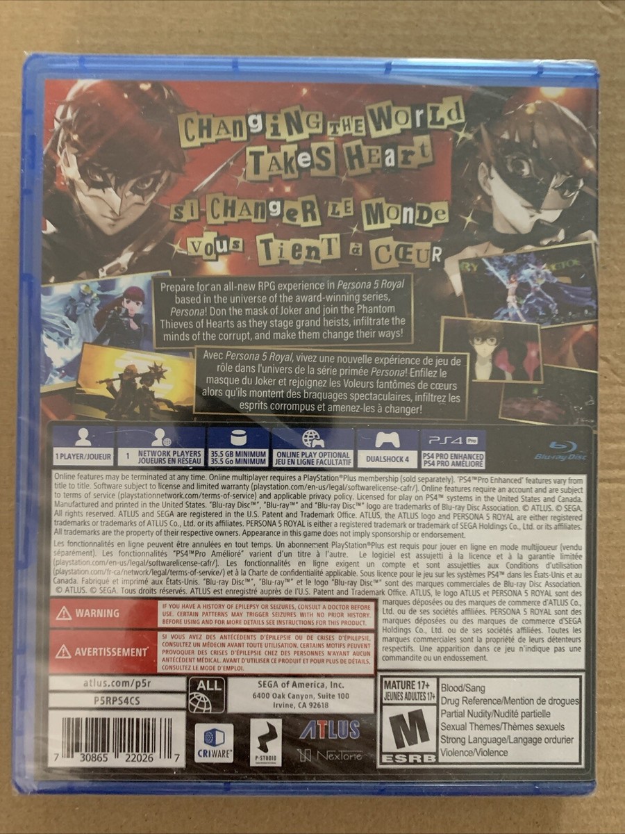 PlayStation4 - ペルソナ5 ザ・ロイヤル PS4 P5R PERSONA5  PlayStati Persona 5 Royal (English)