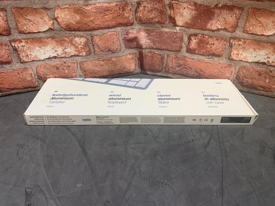 New Matias FK318S-UK Aluminium USB Keyboard for Mac OS QWERTY UK Layout Silver - Image 3 of 3