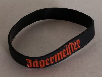 8 Jägermeister Armbänder, Gummiarmbänder, schwarz, 8 Stück, Party.  Neu!