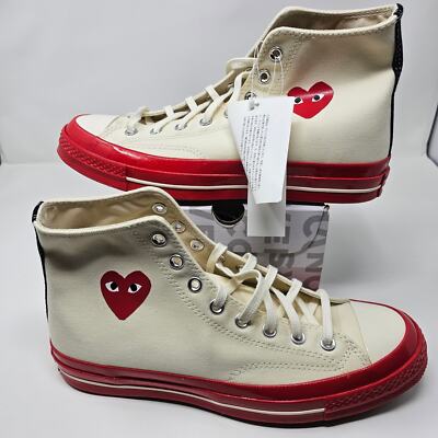 Converse Comme des Garçons Play x Chuck 70 High 'Pristine Red' A01794C 4.5m 6.5w