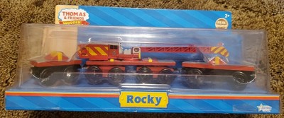 rocky wooden train