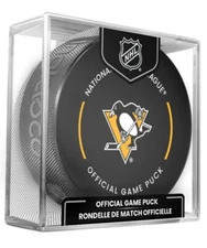 2025-26 PITTSBURGH PENGUINS NHL OFFICIAL GAME PUCK  IN CUBED BOX NEW *IN STOCK*