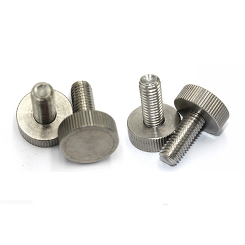 M5 M6 M8 Stainless Steel Flat Head Knurled Screw Hand twist knurled